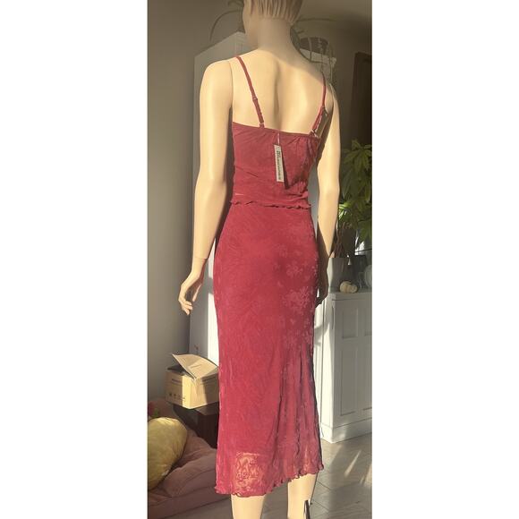 NWT Woman’s Red camisole top and maxi-length skirt No Boundaries 90s look Sm:S - Picture 3 of 16